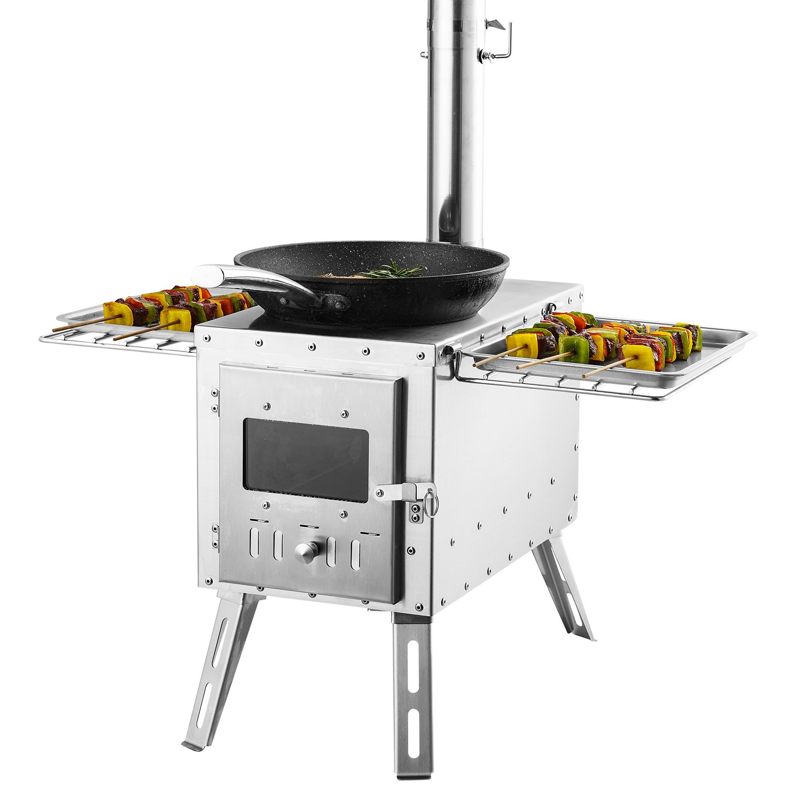 Wood Stove, 86 Inch, Stainless Steel Camping Tent Stove